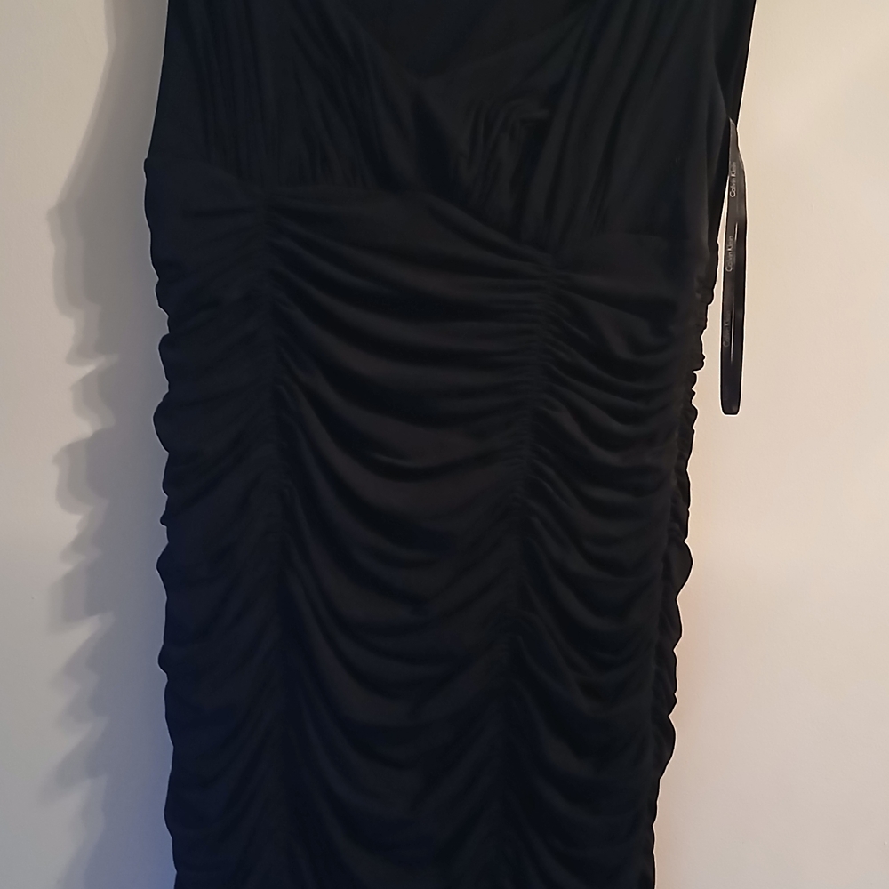 Calvin Klein One Shoulder Dress in Black
